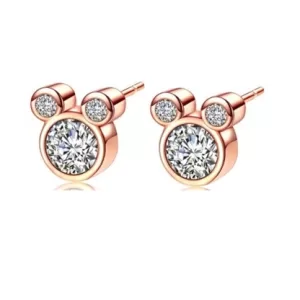 Gold Mickey Stone Stud