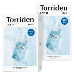 torriden dive in hyaluronic acid facial sheet masks (10 count)